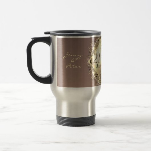 Jubiläum der Hochzeit Iolite & Brass Tasse (Links)