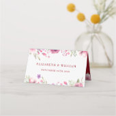 Jubiläum der Hochzeit - Rose Platzkarte (Rückseite)