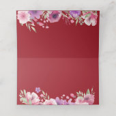 Jubiläum der Hochzeit - Rose Platzkarte (Innenseite Aufgefaltet)