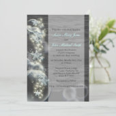 Jubiläum der Hochzeit von Blauer Grau-Verlobung Einladung (Stehend Vorderseite)