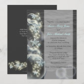 Jubiläum der Hochzeit von Blauer Grau-Verlobung Einladung (Vorne/Hinten)