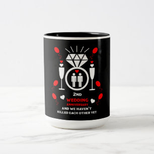 Jubiläum der Hochzeit von Gay Men Zweifarbige Tasse