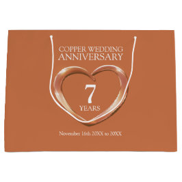Jubiläum der Hochzeit von Kupfer Foto große Tasche Geschenktüte