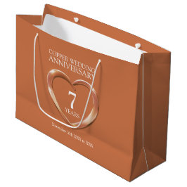 Jubiläum der Hochzeit von Kupfer Foto große Tasche Geschenktüte