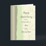 Jubiläum der Hochzeit von Son & Son Karte<br><div class="desc">Happy Hochzeitstag Karte für Sohn und Sohn im Jura mit modernem Design und sentimental Vers.</div>