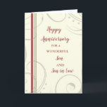 Jubiläum der Hochzeit von Son & Son Karte<br><div class="desc">Happy Hochzeitstag Karte für Sohn und Sohn im Jura mit modernem Design und sentimental Vers.</div>
