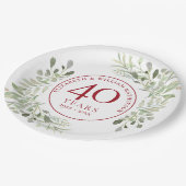 Jubiläum der Hochzeitsfeier Pappteller (Schrägansicht)