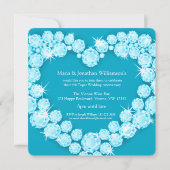Jubiläum der Hochzeitsfeier "Topaz Blue" Einladung (Rückseite)