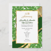 Jubiläum der irischen Hochzeit im Kleeblatt Einladung (Vorderseite)