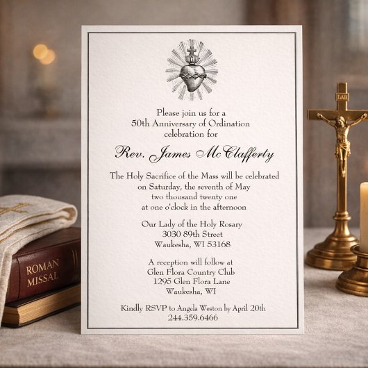 Jubiläum der katholischen Priesterordnung Einladung