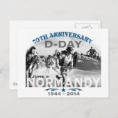Jubiläum der Normandie zum 70. Postkarte (Vorne/Hinten)