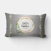 Jubiläum der romantischen Goldenen Ringe Lendenkissen (Rückseite)