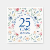 Jubiläum der Rose zum Hochzeitstag Serviette (Vorderseite)