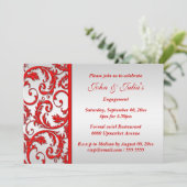 Jubiläum der Roten Verlobung PERSONALIZE Einladung (Stehend Vorderseite)