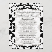 Jubiläum der Schwarz-weißen Verlobung PERSONALISIE Einladung (Vorne/Hinten)