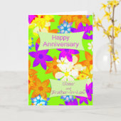 Jubiläum der Schwester und des Schwager Karte (Gelbe Blume)