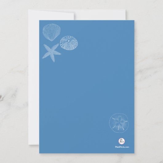 Jubiläum der Seashell Collection Party Einladung (Rückseite)