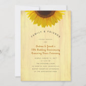 Jubiläum der Sonnenblumen Bekräftigung der Einladu Einladung (Vorderseite)