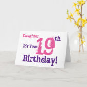 Jubiläum der Tochter in lila, rosa. Karte (Gelbe Blume)