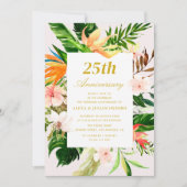 Jubiläum der tropischen Blumen Einladung (Vorderseite)