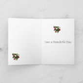 Jubiläum der vierten Hochzeit Früchte und Blume Karte (Innenseite)