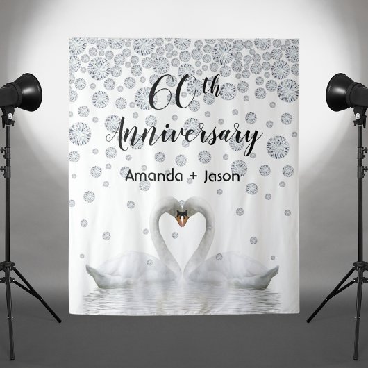 Jubiläum der weißen Schwäne in der Liebe Wandteppich