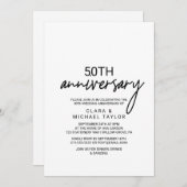 Jubiläum der Whimsikalligraphie Einladung (Vorne/Hinten)