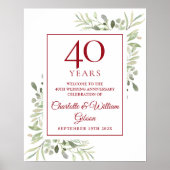 Jubiläum des 40. Jubiläums Willkommen Poster (Vorne)