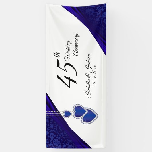 Jubiläum des 45./65. Saphire Banner (Vertikal)