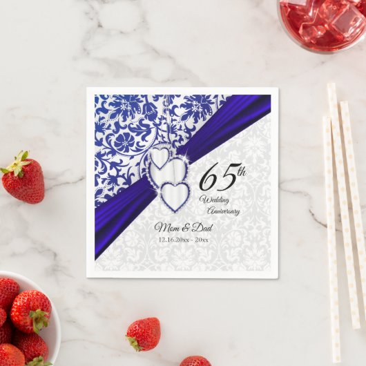 Jubiläum des 45./65. Saphire Serviette (Beispiel)