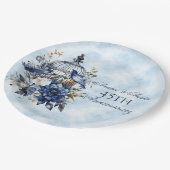 Jubiläum des 45. und 65. Saphire Pappteller (Schrägansicht)