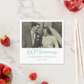 Jubiläum des 60. Jahrestages der Hochzeit des Foto Serviette (Beispiel)