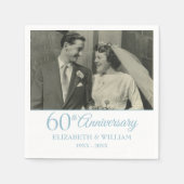 Jubiläum des 60. Jahrestages der Hochzeit des Foto Serviette (Vorderseite)