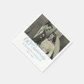 Jubiläum des 60. Jahrestages der Hochzeit des Foto Serviette (Ecke)