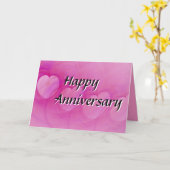 Jubiläum des Abstrakten Herzens Karte (Gelbe Blume)