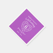 Jubiläum des Amethyst 6 Jahre Liebe-Servietten Serviette (Ecke)