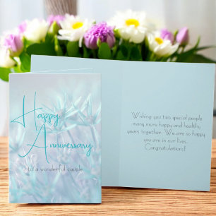 Jubiläum des Aquamarinen floralen Hintergrunds Karte