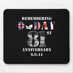Jubiläum des D-Day 1944 Juni 6 Wwii Memoria Mousepad