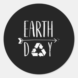 Jubiläum des Earth Day Niedlich Vintag Recycelnd Runder Aufkleber