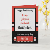 Jubiläum des Ehemanns jeden Tag rot Karte (Gelbe Blume)