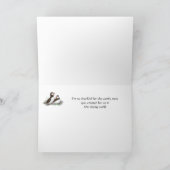 Jubiläum des Ehepaars Puffin Spaß Karte (Innenseite)