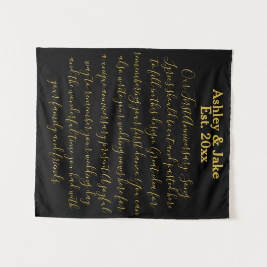 Jubiläum des ersten Tanzabends Party Hintergrund Wandteppich (Vorderseite (Horizontal))