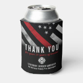 Jubiläum des Feuerwehrruhestands Donnerstag rote L Dosenkühler (Kanne Rückseite)