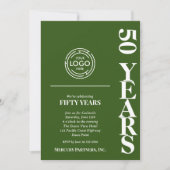 Jubiläum des Firmenlogos Grün Einladung (Vorderseite)