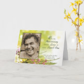 Jubiläum des gestorbenen Fotos Karte (Gelbe Blume)