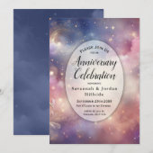 Jubiläum des glühenden Himmelsmuschels Einladung (Vorne/Hinten)