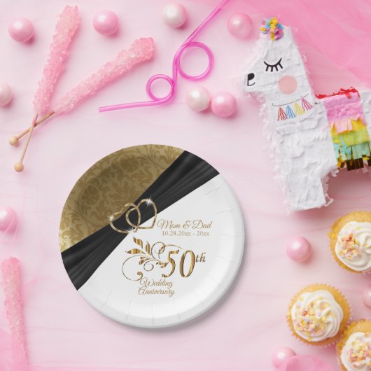 Jubiläum des Goldenen Goldenen Golden Jubiläums: W Pappteller (Party)