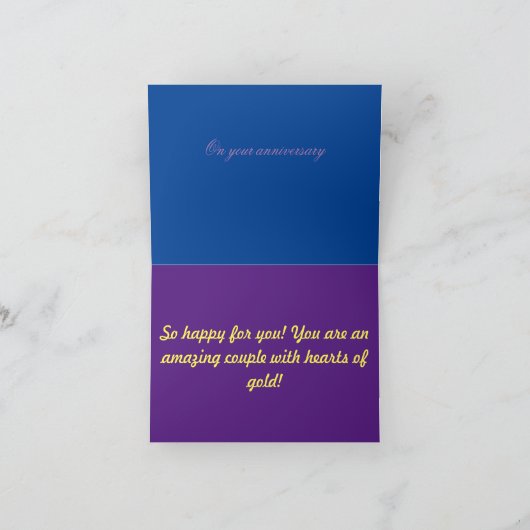 Jubiläum des Goldes Karte (Innenseite)