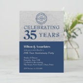 Jubiläum des Navy Silver Einladung (Stehend Vorderseite)