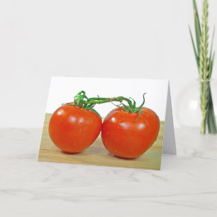 Jubiläum des Paares reifer Tomaten Karte